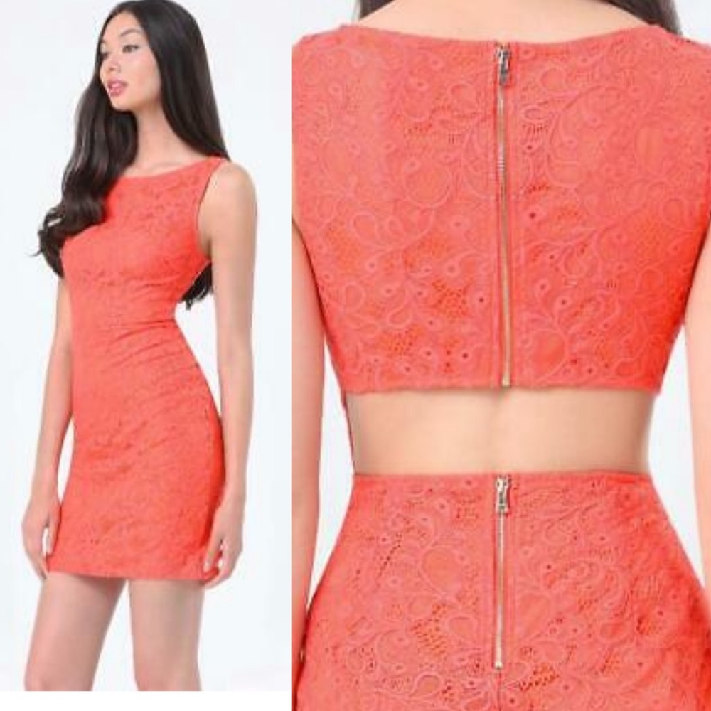 Bebe open back dress